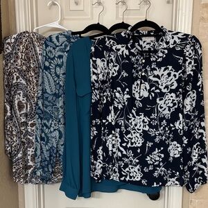 4 LOFT Women’s Blouses Size Large